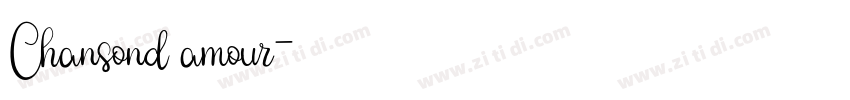 Chansond amour字体转换